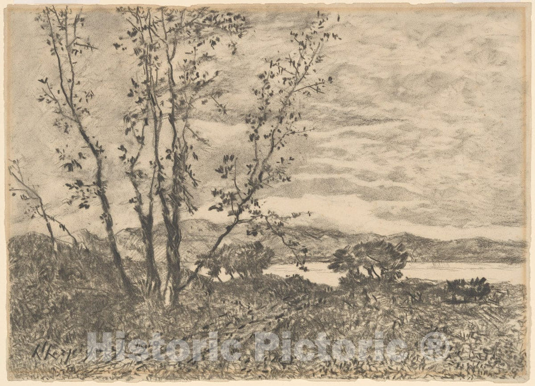 Art Print : Henri-Joseph Harpignies - Le Cap Martin : Vintage Wall Art