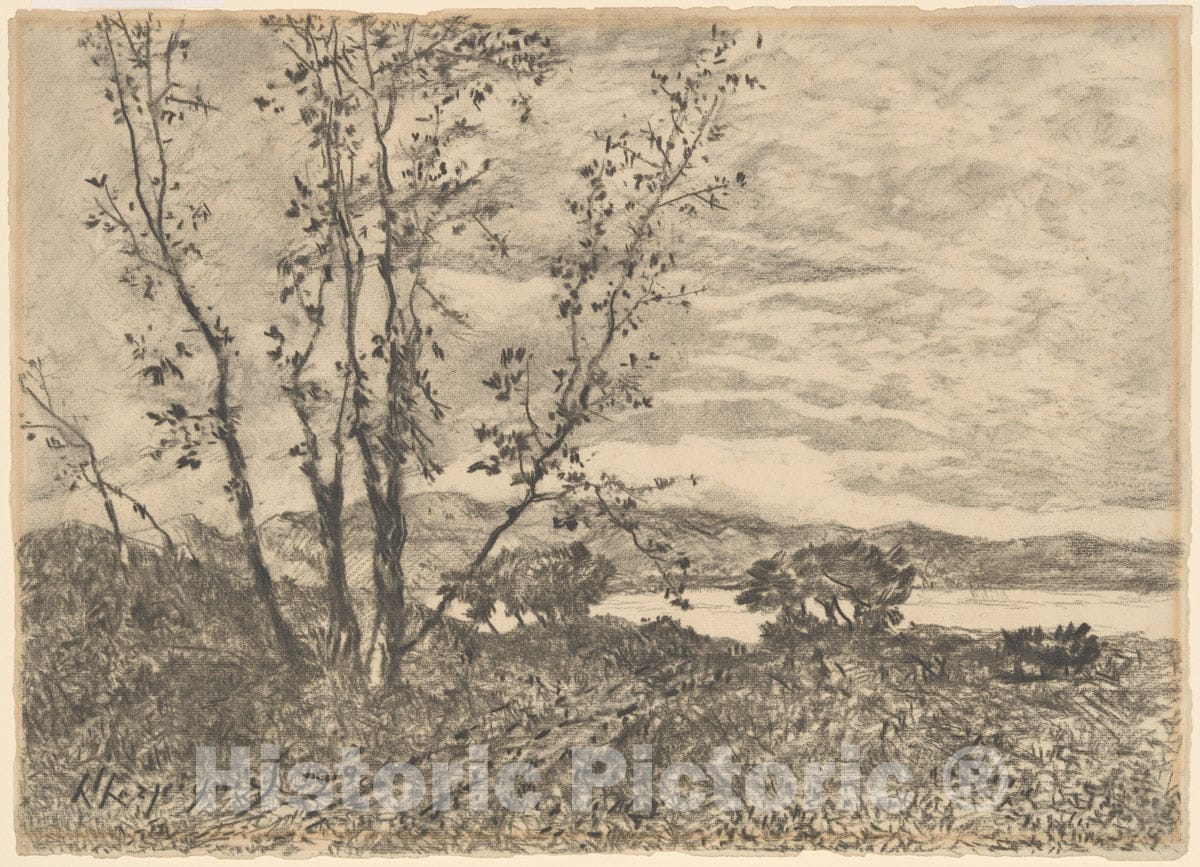 Art Print : Henri-Joseph Harpignies - Le Cap Martin : Vintage Wall Art