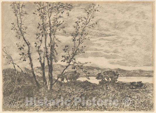 Art Print : Henri-Joseph Harpignies - Le Cap Martin : Vintage Wall Art