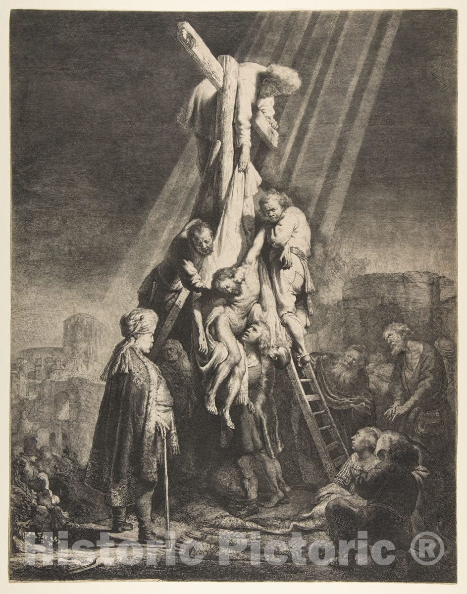 Art Print : Rembrandt (Rembrandt Van Rijn) - Descent from The Cross : Vintage Wall Art