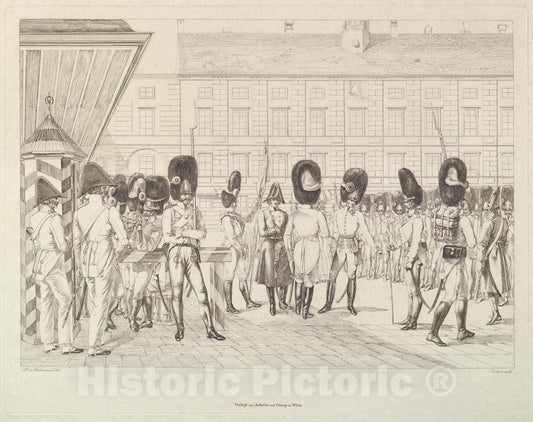 Art Print : Johann Christoph Erhard - Austrian Grenadiers : Vintage Wall Art
