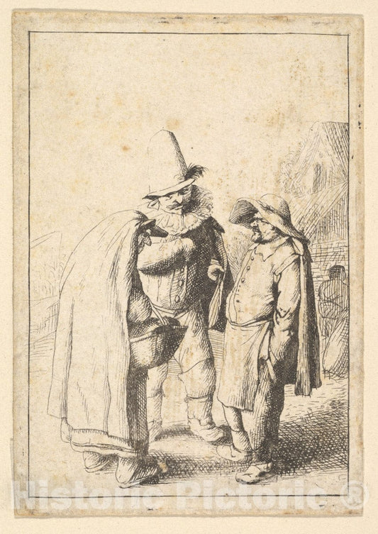 Art Print : After Adriaen Van Ostade - Grotesque Figures 2 : Vintage Wall Art