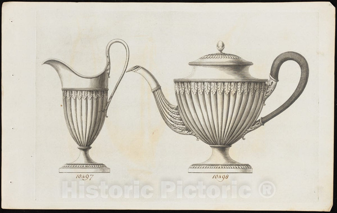 Art Print : Matthew Boulton - Creamer and Teapot : Vintage Wall Art
