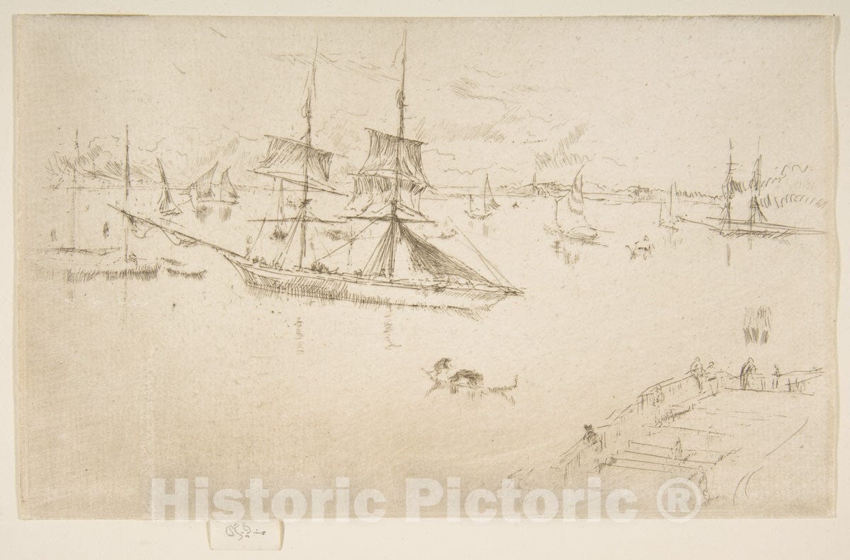 Art Print : James McNeill Whistler - Lagoon: Noon : Vintage Wall Art