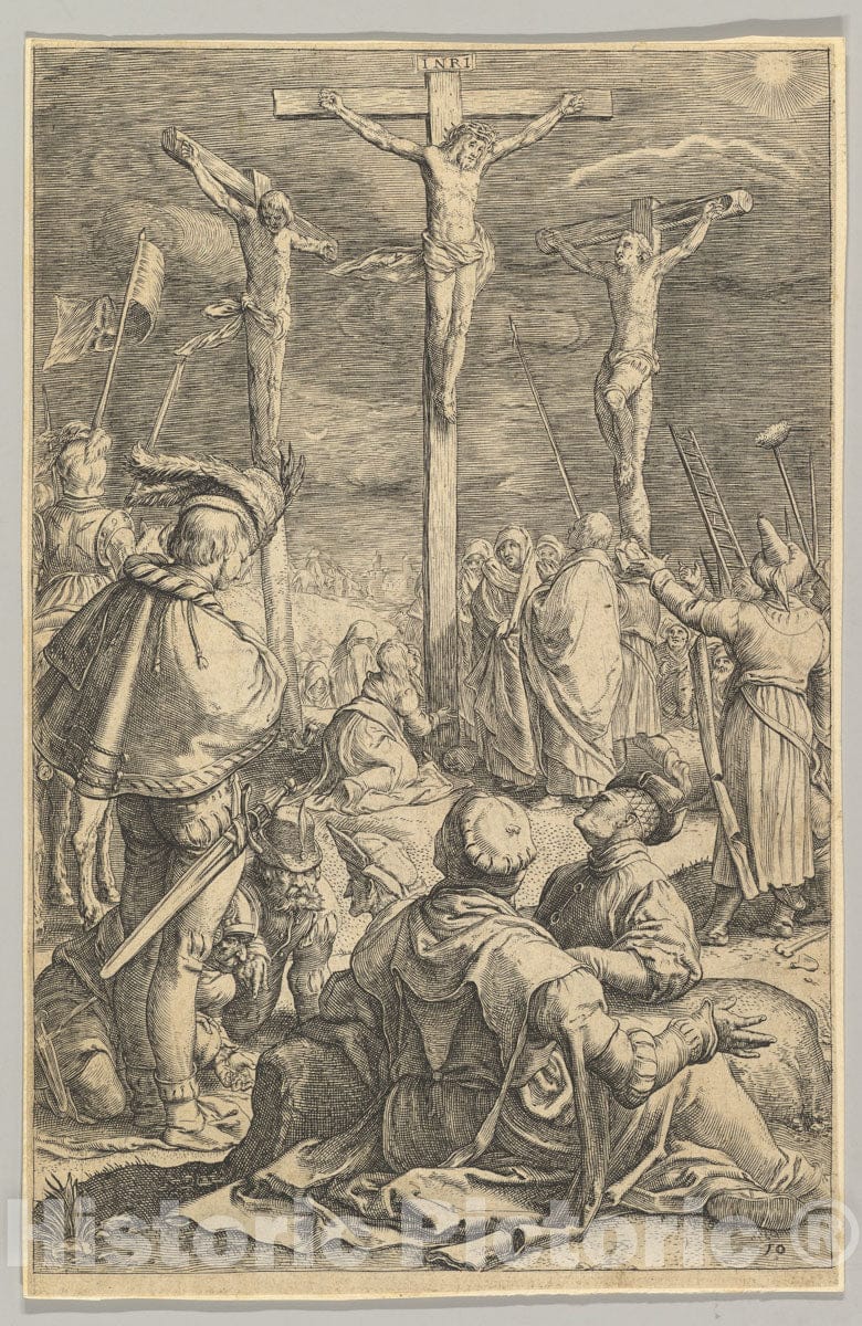 Art Print : Ludovicus Siceram - Christ on The Cross, from The Passion of Christ : Vintage Wall Art