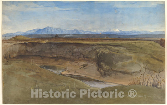 Art Print : August Leopold Venus - Landscape Near Rome : Vintage Wall Art