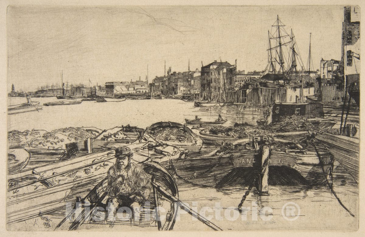 Art Print : James McNeill Whistler - The Pool 2 : Vintage Wall Art