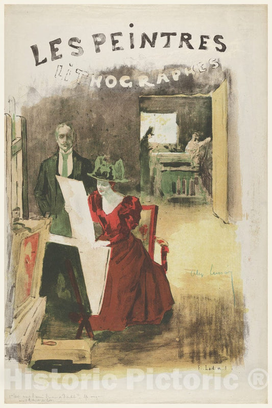 Art Print : Alexandre Lunois - Cover for Les Peintres Lithographes : Vintage Wall Art