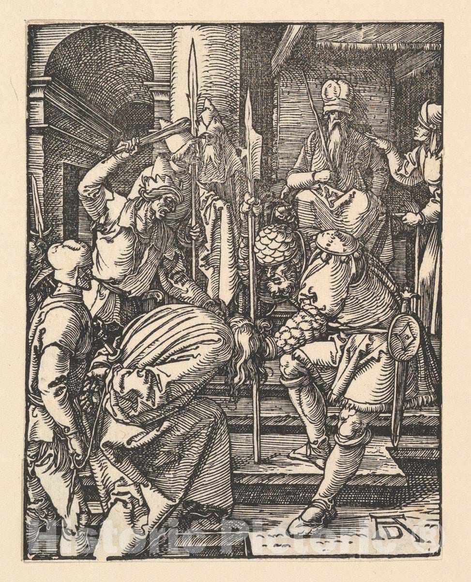 Art Print : Albrecht Dürer - Christ Before Annas, from The Small Passion 1 : Vintage Wall Art