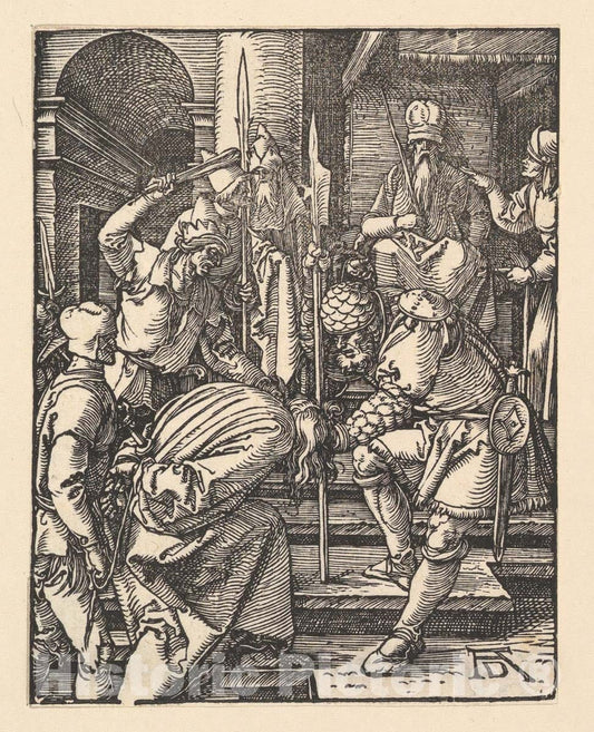 Art Print : Albrecht Dürer - Christ Before Annas, from The Small Passion 1 : Vintage Wall Art