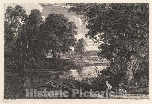 Art Print : Jean Morin - La Chasse aux canards 1 : Vintage Wall Art
