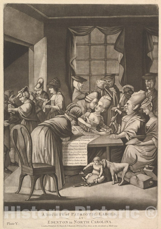 Art Print : Philip Dawe - A Society of Patriotic Ladies at Edenton in North Carolina : Vintage Wall Art