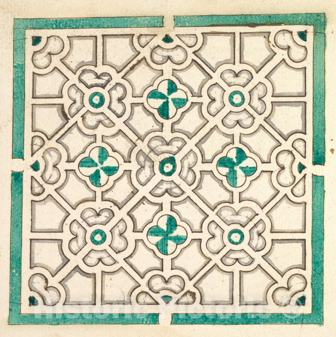 Art Print : Designed by Jorg Rurfinger - Layout for a Garden with Flower-Shaped Floral Beds : Vintage Wall Art