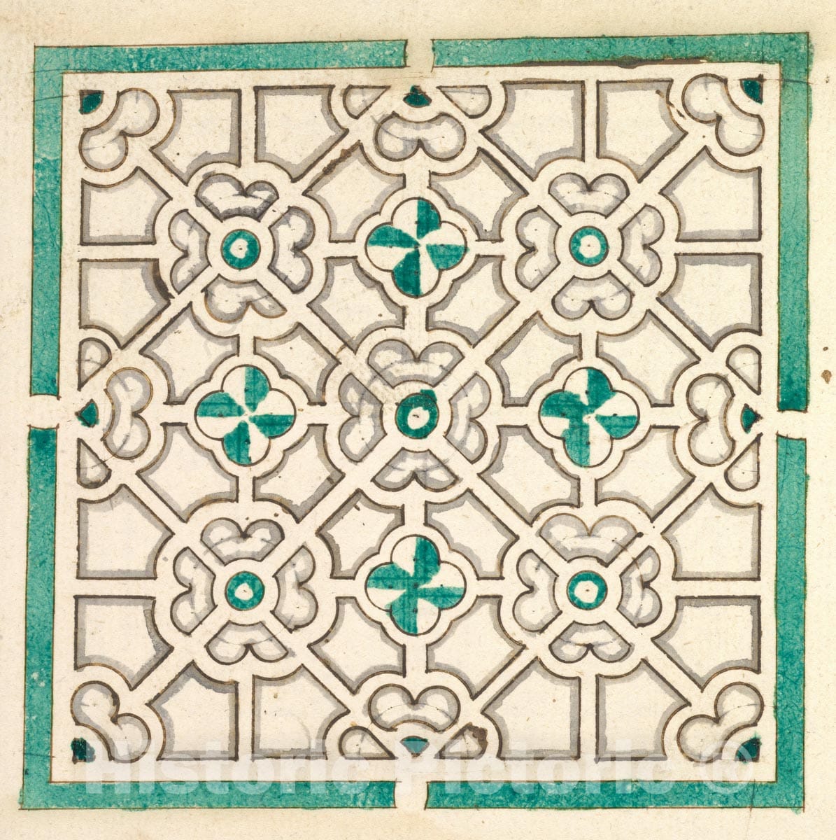 Art Print : Designed by Jorg Rurfinger - Layout for a Garden with Flower-Shaped Floral Beds : Vintage Wall Art