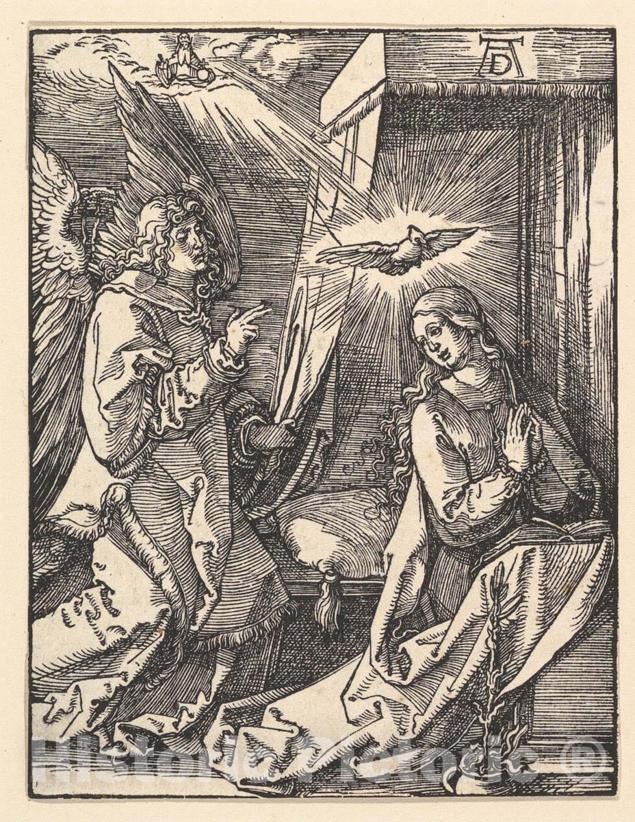 Art Print : Albrecht Dürer - The Annunciation, from The Small Passion 2 : Vintage Wall Art
