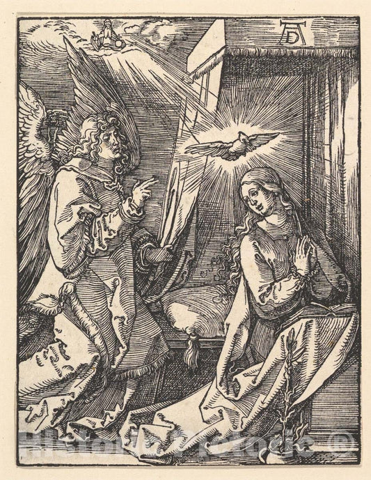 Art Print : Albrecht Dürer - The Annunciation, from The Small Passion 2 : Vintage Wall Art