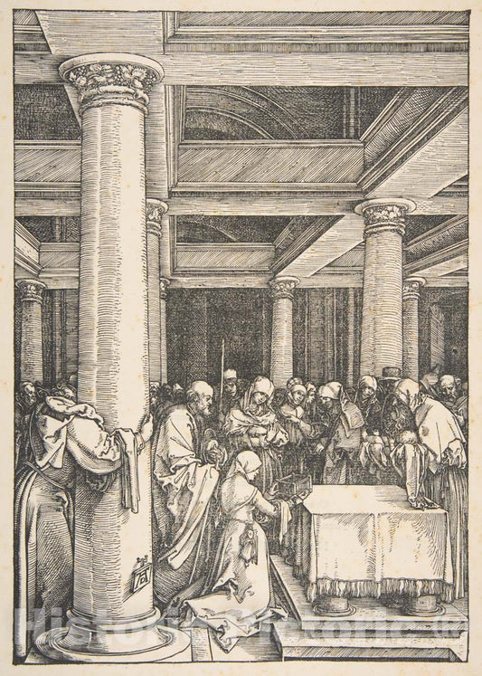 Art Print : Albrecht Dürer - The Presentation in The Temple, from The Life of The Virgin : Vintage Wall Art
