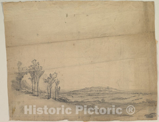 Art Print : Eugène Cicéri - Design for a Stage Set 3 : Vintage Wall Art