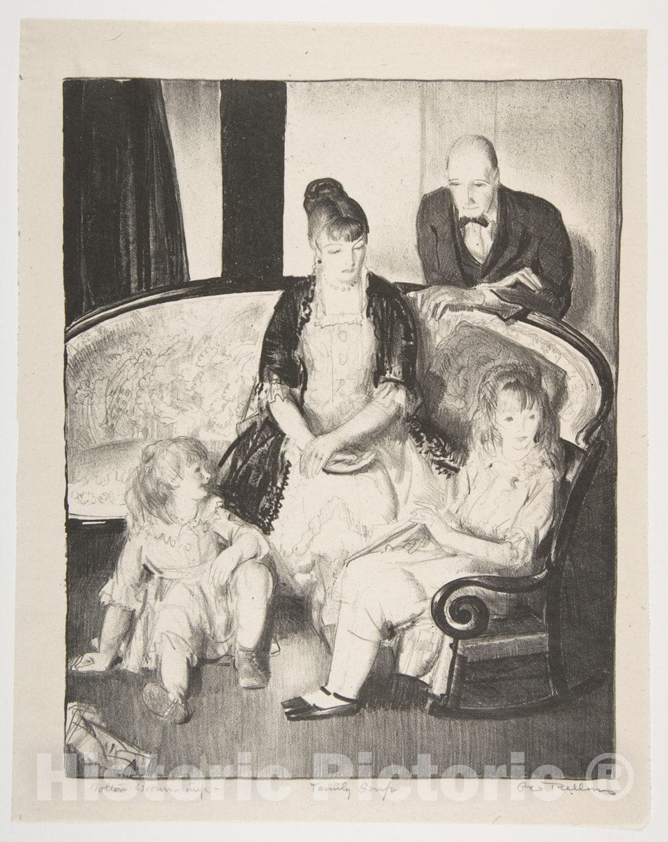 Art Print : George Bellows - My Family, Second Stone : Vintage Wall Art