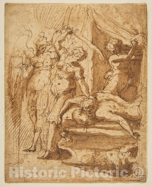 Art Print : Giorgio Vasari - Judith Decapitating Holofernes : Vintage Wall Art