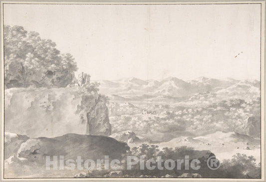 Art Print : Cornelis Van Poelenburch - Landscape 1 : Vintage Wall Art