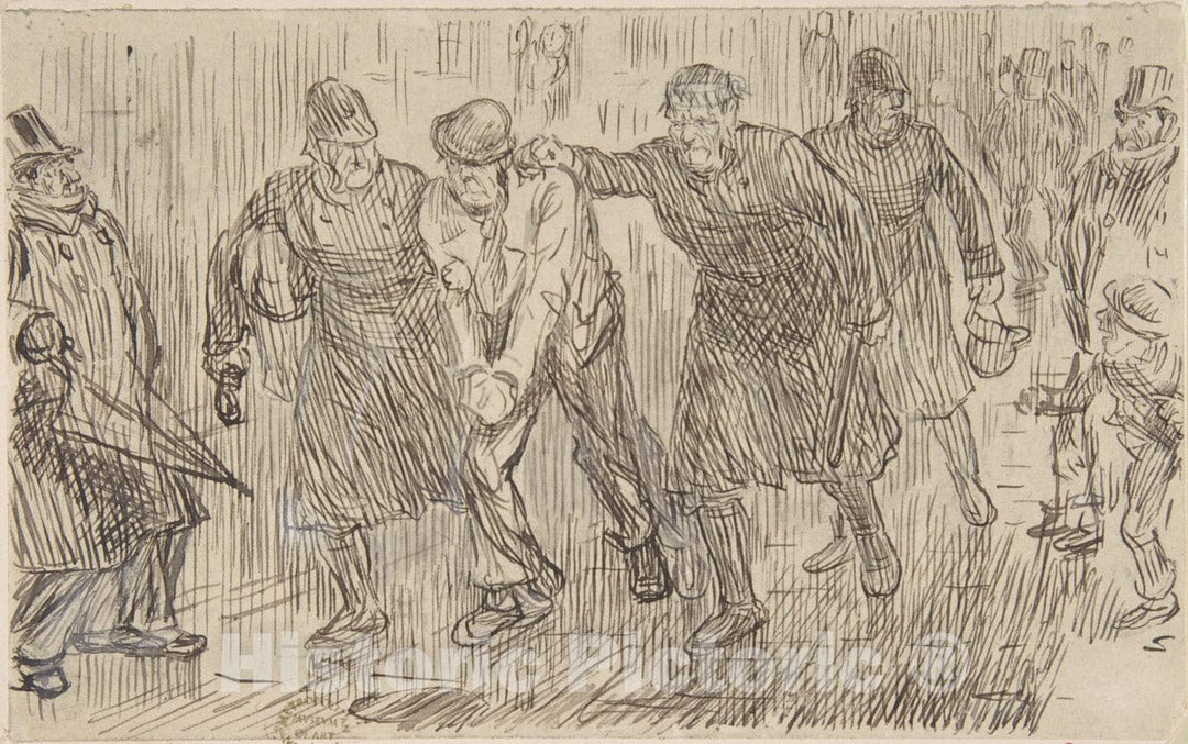 Art Print : Charles Samuel Keene - Happy Thought : Vintage Wall Art
