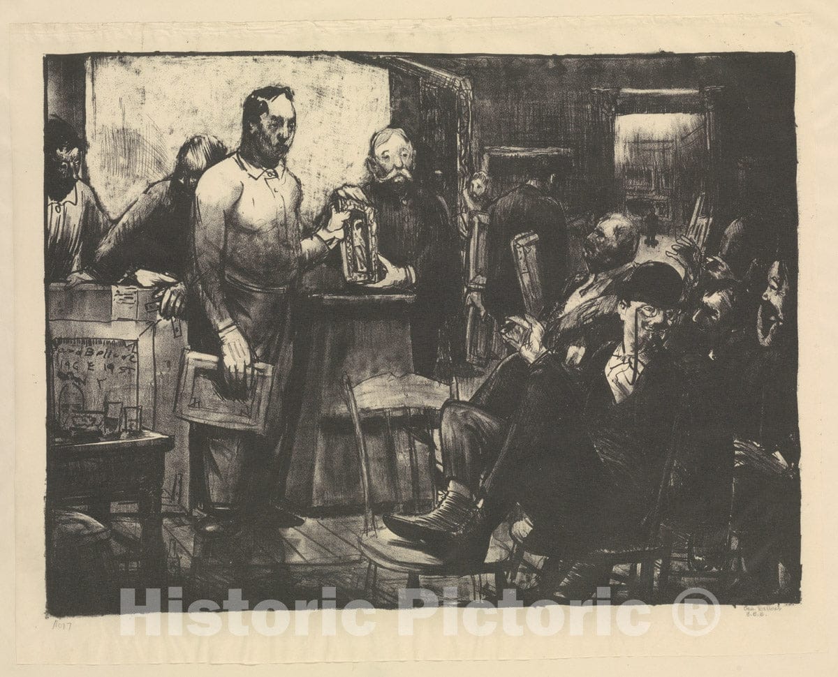 Art Print : George Bellows - The Jury : Vintage Wall Art