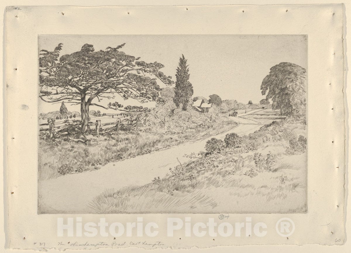 Art Print : Childe Hassam - The Skimhampton Road (Easthampton) : Vintage Wall Art