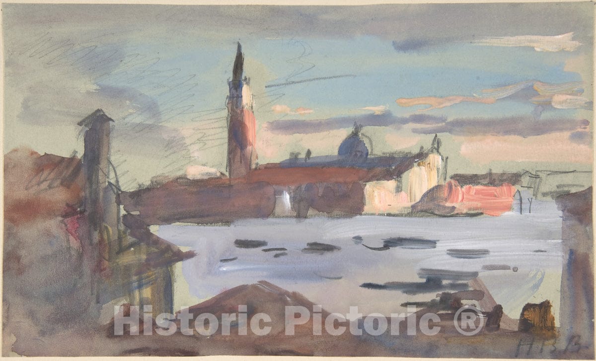 Art Print : Hercules Brabazon Brabazon - San Giorgio Maggiore, Venice : Vintage Wall Art