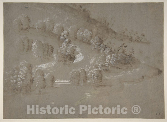 Art Print : Perugino (Pietro di Cristoforo Vannucci) - Landscape (Recto)