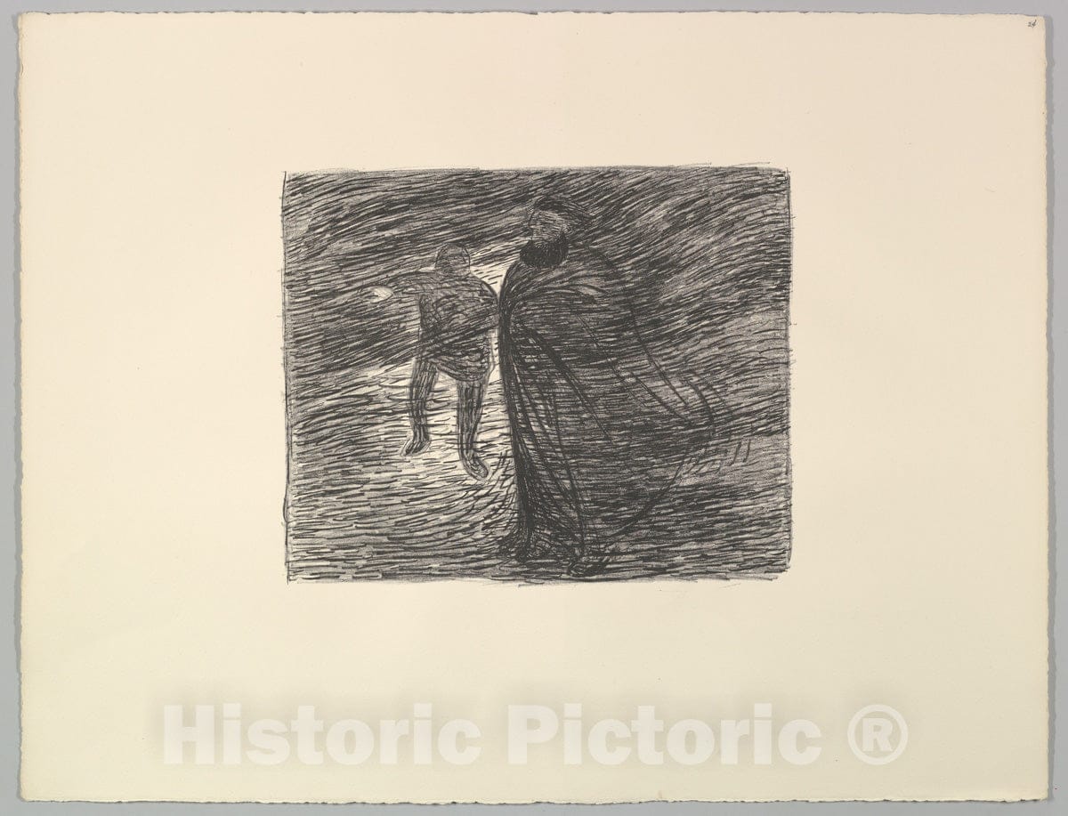 Art Print : Ernst Barlach - Mit Fremder Schuld Beladen : Vintage Wall Art