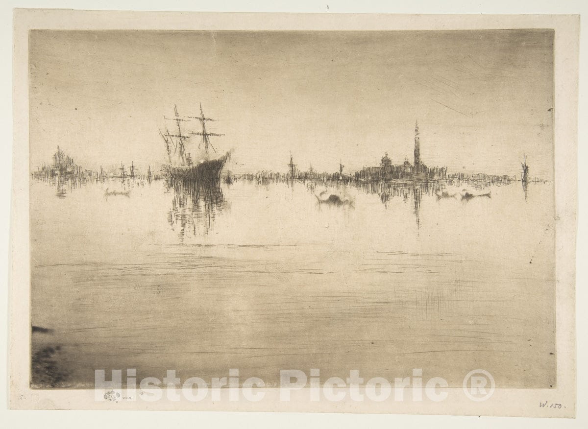 Art Print : James McNeill Whistler - Nocturne 3 : Vintage Wall Art