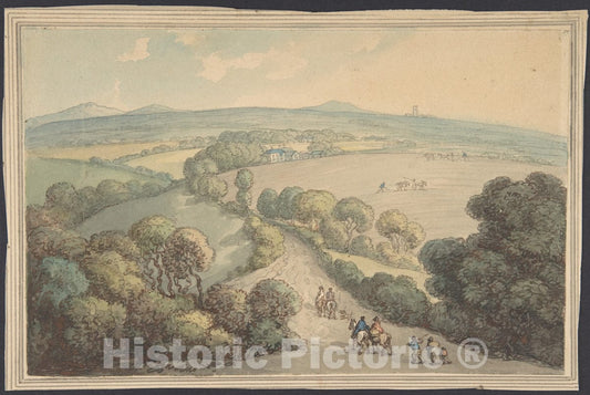 Art Print : Thomas Rowlandson - Landscape : Vintage Wall Art