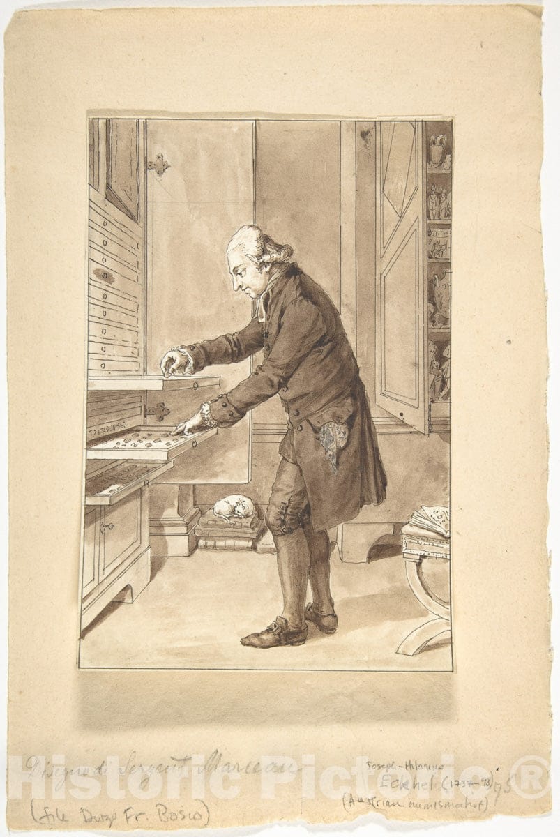 Art Print : Antoine Louis François Sergent Marceau - Portrait of Joseph-Hilarius Eckehel : Vintage Wall Art