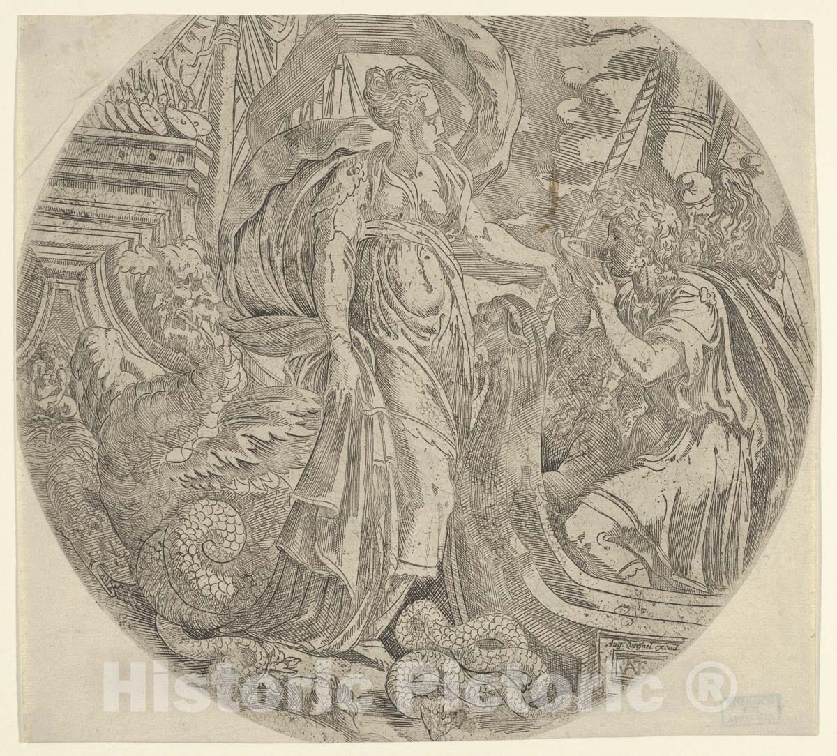 Art Print : Antonio Fantuzzi - Circe and The Companions of Ulysses 1 : Vintage Wall Art