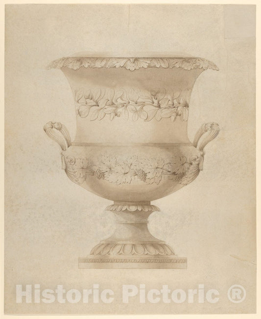 Art Print : Thomas Fletcher - Design for a Wine Cooler : Vintage Wall Art