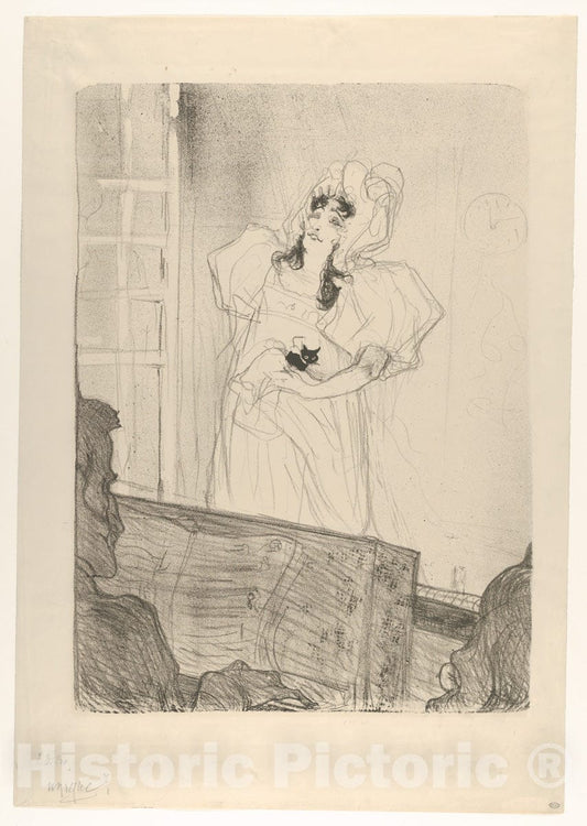 Art Print : Henri de Toulouse-Lautrec - Miss May Belfort (Medium Plate) : Vintage Wall Art