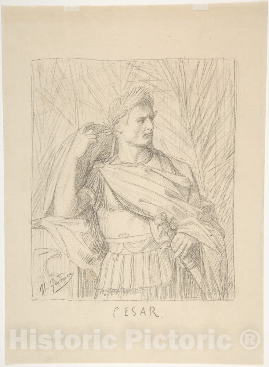 Art Print : Jean-Léon Gérôme - Julius Caesar : Vintage Wall Art