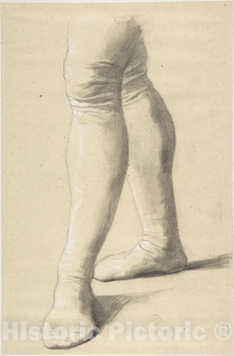 Art Print : British, 19th Century - Study of Legs 1 : Vintage Wall Art