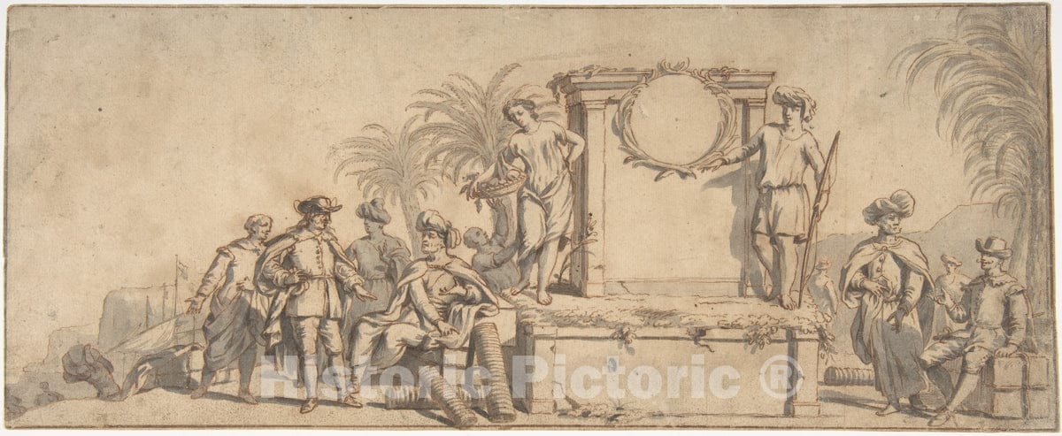Art Print : Ascribed to Pieter Jacobsz. Van Laer - Asia : Vintage Wall Art