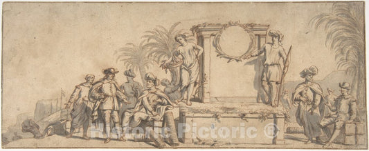 Art Print : Ascribed to Pieter Jacobsz. Van Laer - Asia : Vintage Wall Art