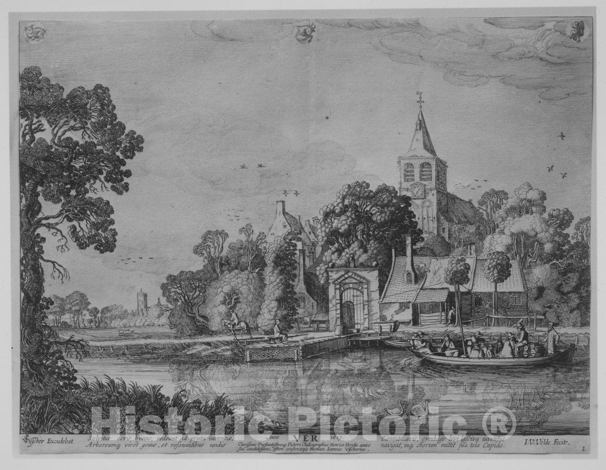 Art Print : Jan Van de Velde II - Ver (Spring), from The Seasons : Vintage Wall Art