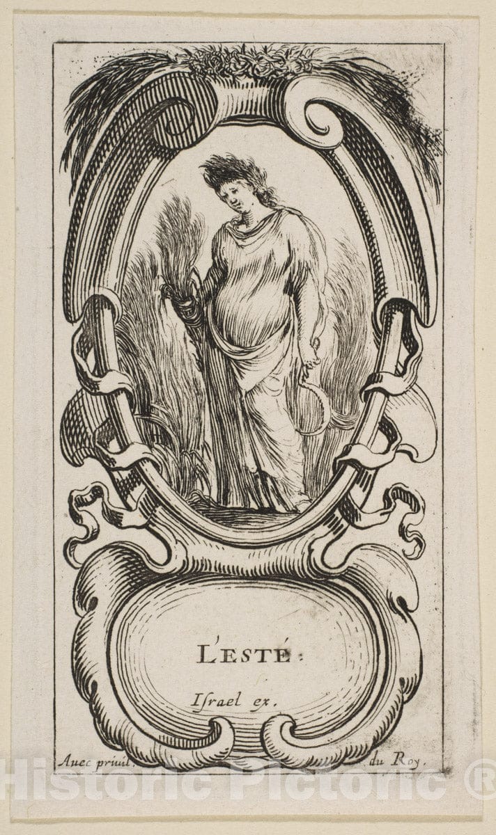 Art Print : Etched by Stefano Della Bella - Summer (L'Eté), from 'The Four Seasons' : Vintage Wall Art