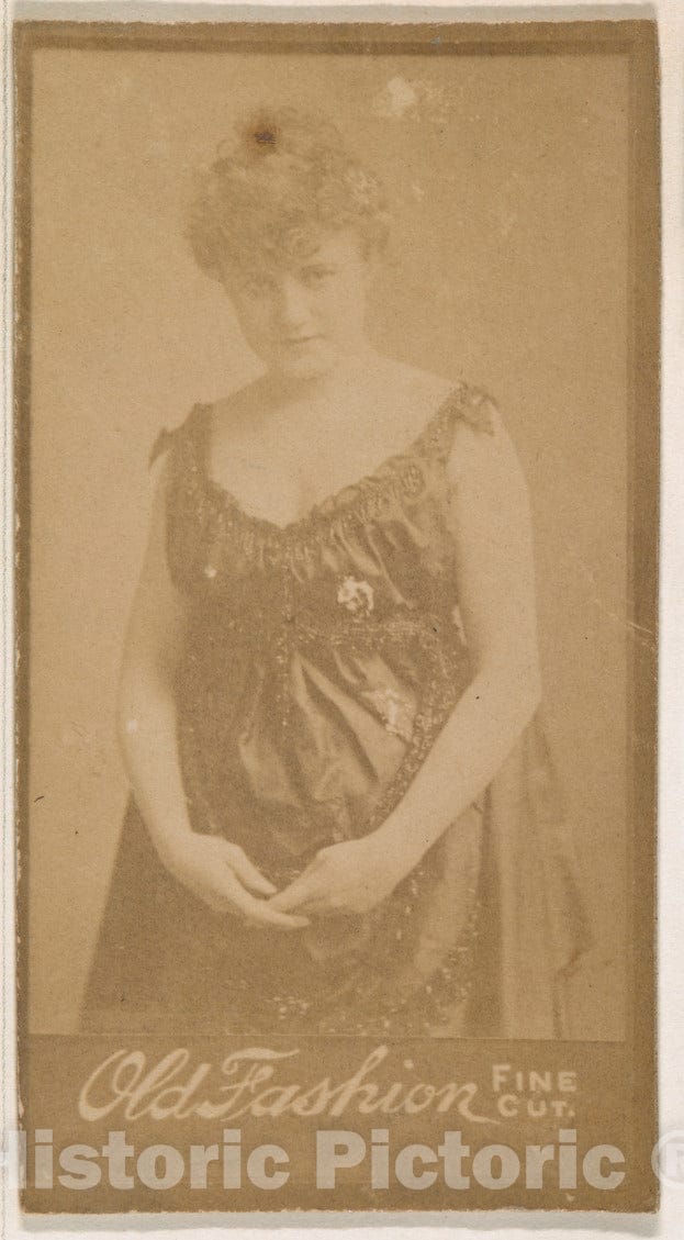 Photo Print : Standing Actress, from The Actresses Series (N664) Promoting Old Fashion Fine Cut Tobacco 2 : Vintage Wall Art