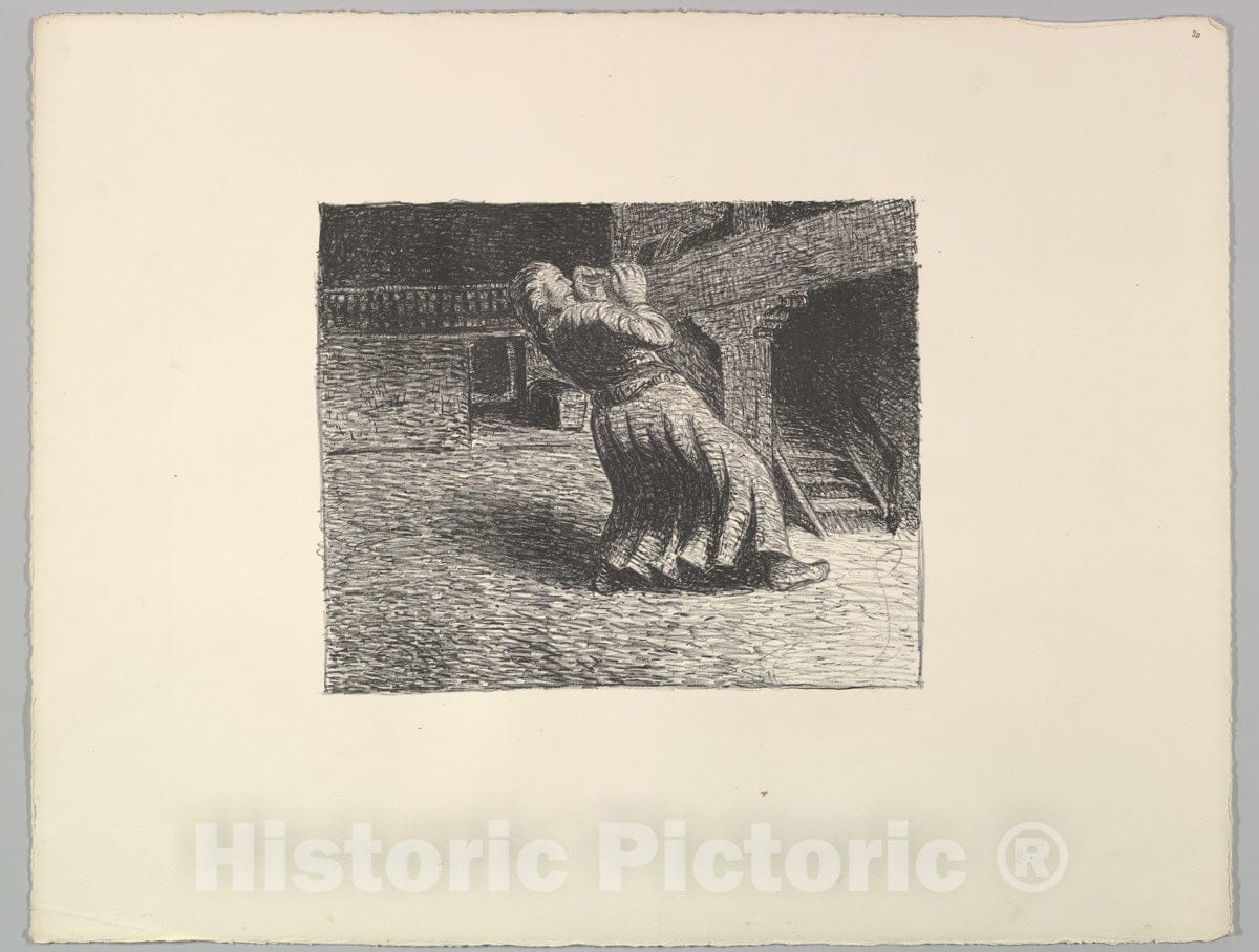 Art Print : Ernst Barlach - The Invisible One 1 (Das Unsichtbare 1) : Vintage Wall Art