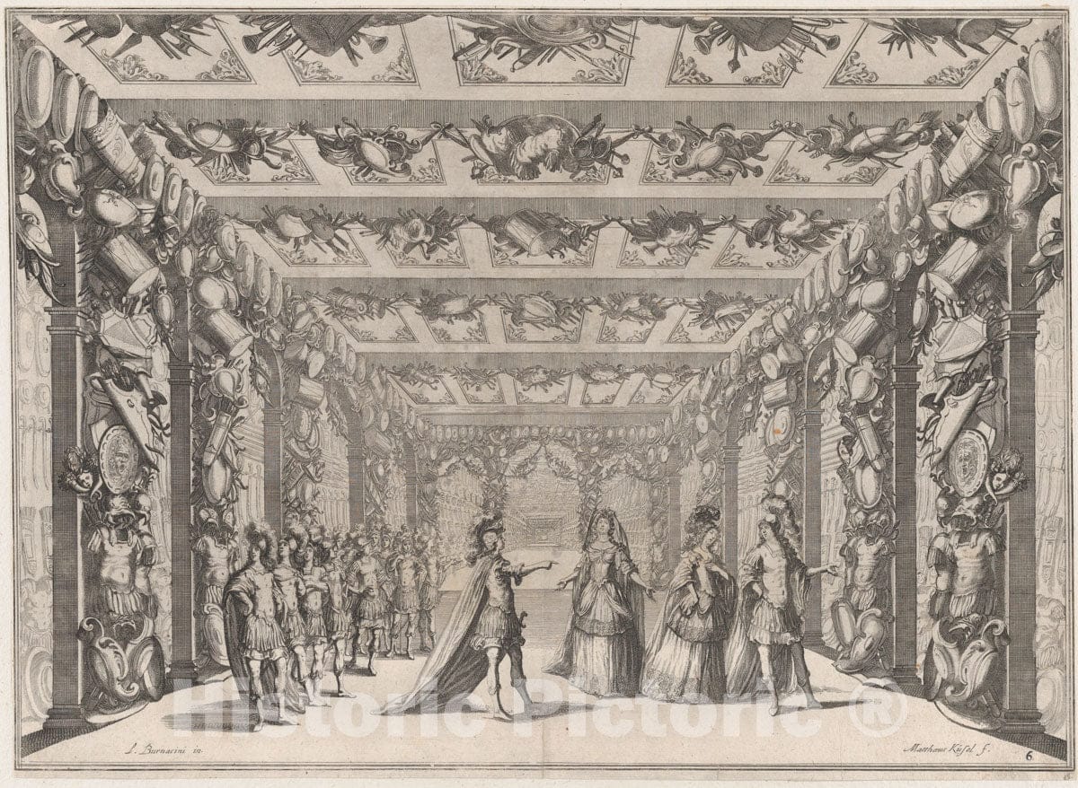 Art Print : The Arsenal - Artist: Ludovico Ottaviano Burnacini - Created: 1674 : Vintage Wall Art