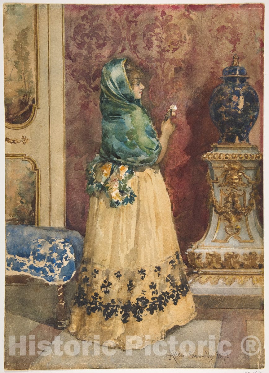 Art Print : Attilio Simonetti - The Miniature : Vintage Wall Art