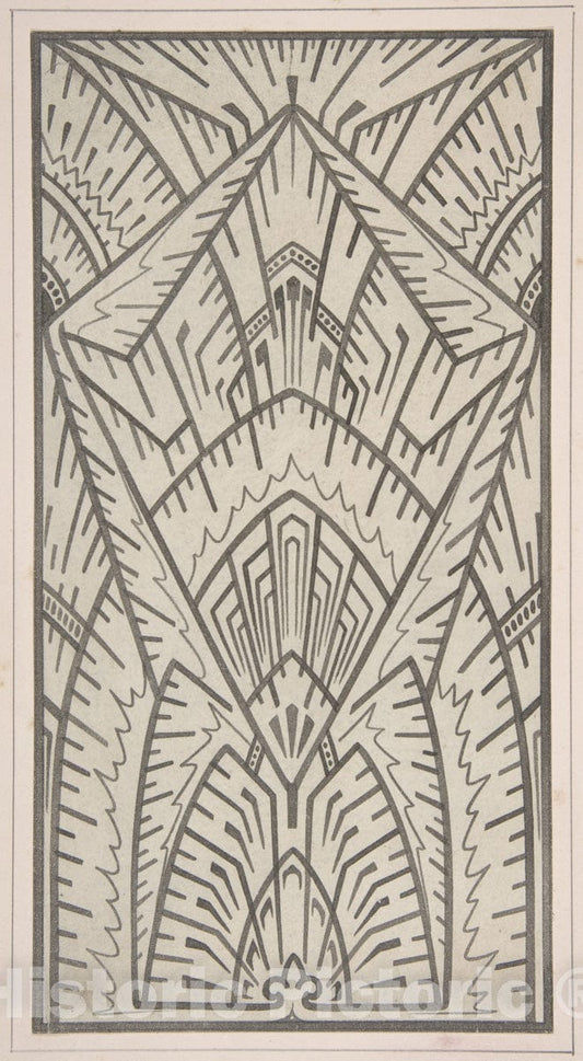 Art Print : Christopher Dresser - Design drawing : Vintage Wall Art