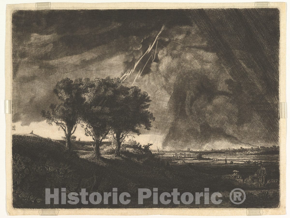 Art Print : Captain William E. Baillie - The Three Trees, After Rembrandt - 426009 : Vintage Wall Art