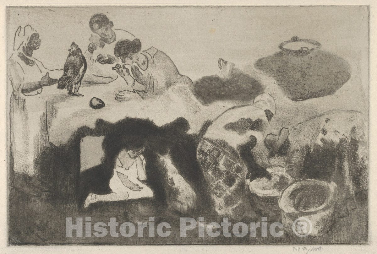 Art Print : George Overbury Pop Hart - Market Stall Santo Domingo : Vintage Wall Art